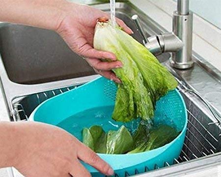 Textile export creations Plastic Washing Bowl And Strainer, Multicolour - Image 5