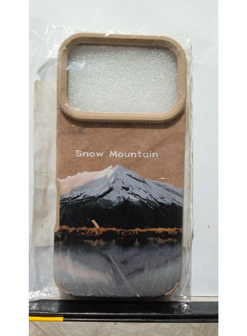 جراب هاتف يتميزبأضافة لمسة من الهدوء والجمال الطبيعي لهاتفك مع هذا الجراب المميز الذي يجسد مشهد جبال الثلج الساحر وانعكاسها على المياه الراكدة. متوافق مع ايفون 17 برو