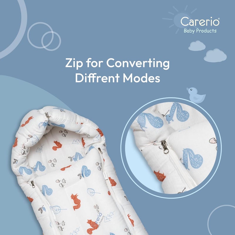 CARERIO Carerio Baby Sleeping Bag Carry Nest Cotton Baby Bedding for New Born Infant Portable Bassinet for Baby Carrying co Sleeping Unisex Baby Sleeping Bed 04 - Image 4