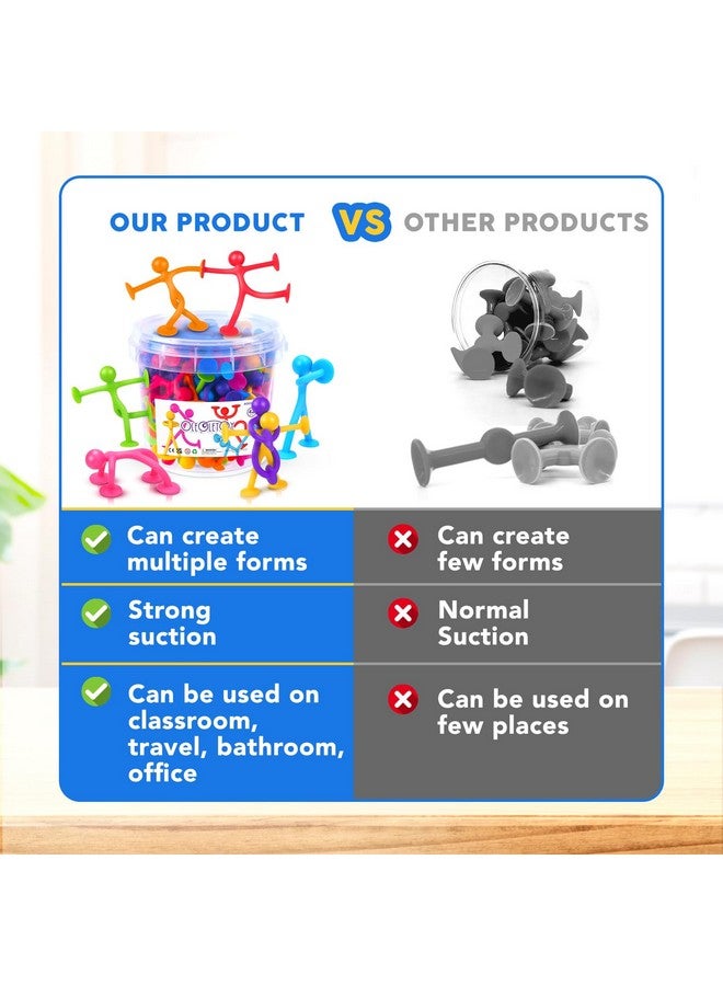 OLEOLETOY Suction Fidget Toys for Kids, 42Pcs Sensory Fidget Toys for Boys Girls, Office Stress Release Toys for Adults, Cars Travel Toys for Toddlers, Windows Toys Party Favors Kids Classroom Prize Bulk - Image 3