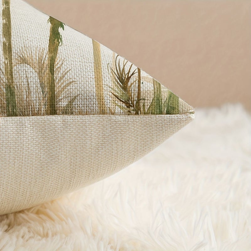 Nordic Luxury Decorative Pillow Cover 17x17inch Green Coconut Tree Design for Hotels BB - Image 4
