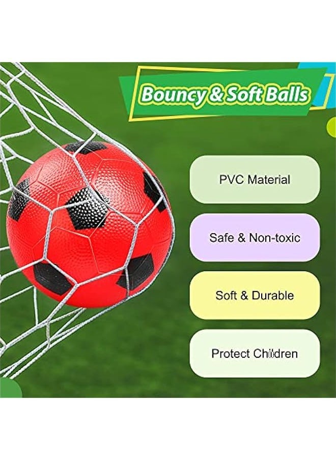 Generic - 6 Inch Mini Soccer Balls for Kids Toddler, 6'' Small Soccer for Mini Goal Hoop, KickBall Soft Footballs Sport Game for Indoor Outdoor Playground Beach, Pool Ball For Inflatables Float(3 PCS with Pum - Image 1