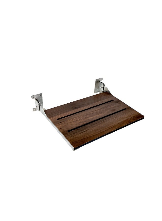 Pura Wall Mounted Folding Shower Seat 30 × 40 cm Heavy Duty Foldable Bathroom Bench with Stainless Steel Frame Waterproof Anti Slip Hygienic Space Saving Shower Chair Supports Up to 120kg - Image 4