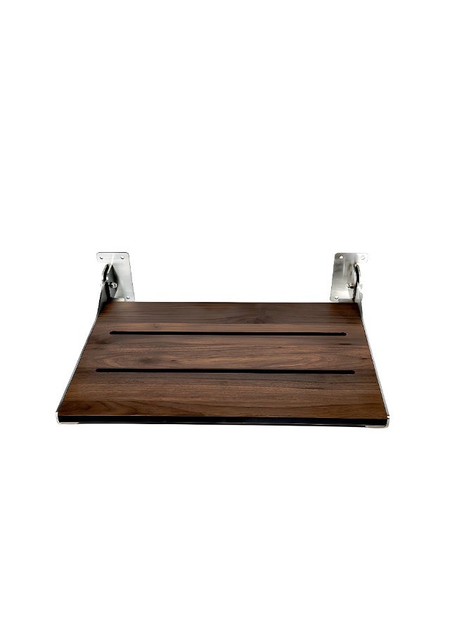 Pura Wall Mounted Folding Shower Seat 30 × 40 cm Heavy Duty Foldable Bathroom Bench with Stainless Steel Frame Waterproof Anti Slip Hygienic Space Saving Shower Chair Supports Up to 120kg - Image 2