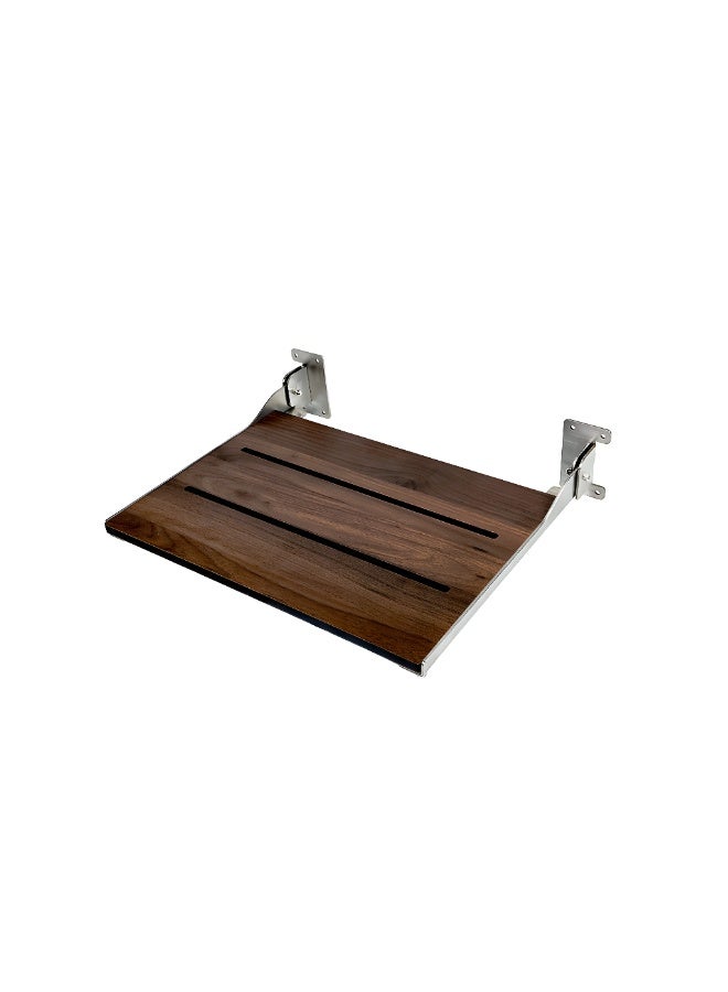Pura Wall Mounted Folding Shower Seat 30 × 40 cm Heavy Duty Foldable Bathroom Bench with Stainless Steel Frame Waterproof Anti Slip Hygienic Space Saving Shower Chair Supports Up to 120kg - Image 3