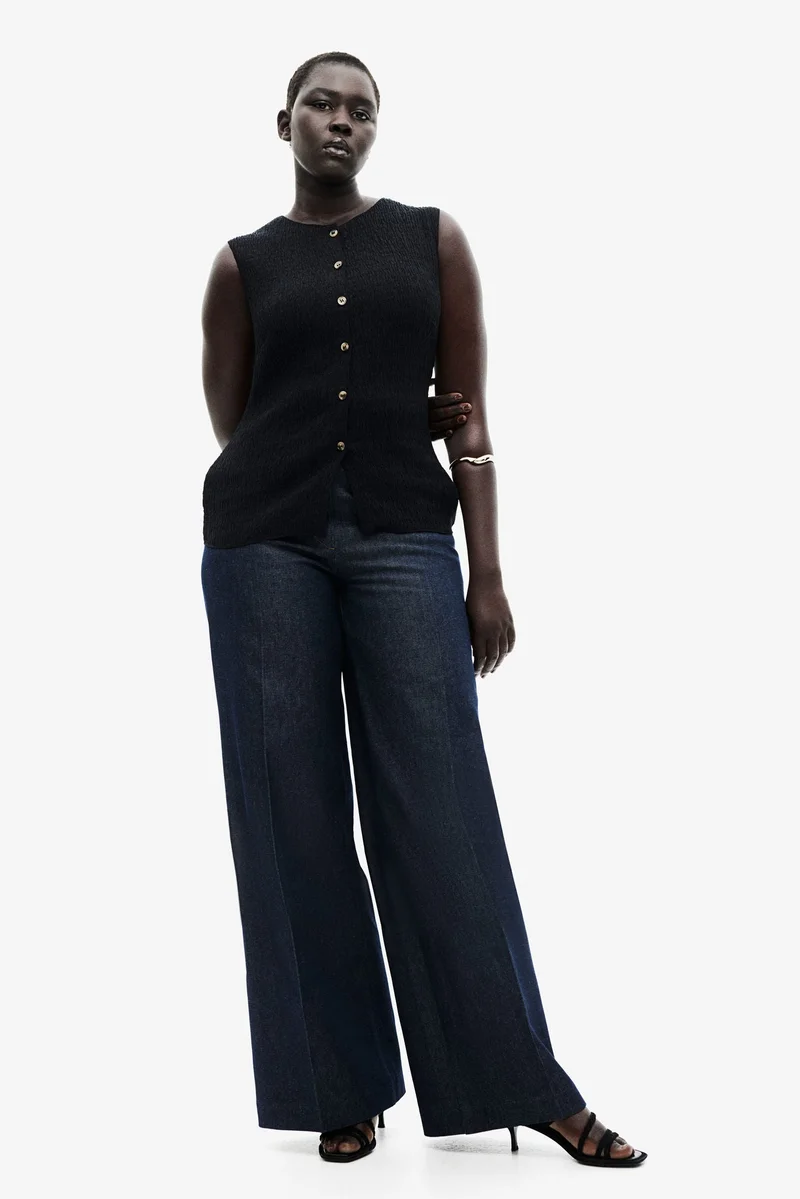 H&M Textured jersey waistcoat