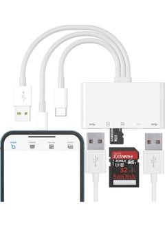 قارئ بطاقة SD ، قارئ بطاقة ذاكرة الكاميرا 5 في 1 USB C SD ، Plug N Play لأجهزة iPhone ، iPad ، Android ، Mac ، الكمبيوتر ، الكاميرا ، MacBook ، يدعم SD ، Micro SD ، SDHC ، SDXC ، MMC و USB OTG