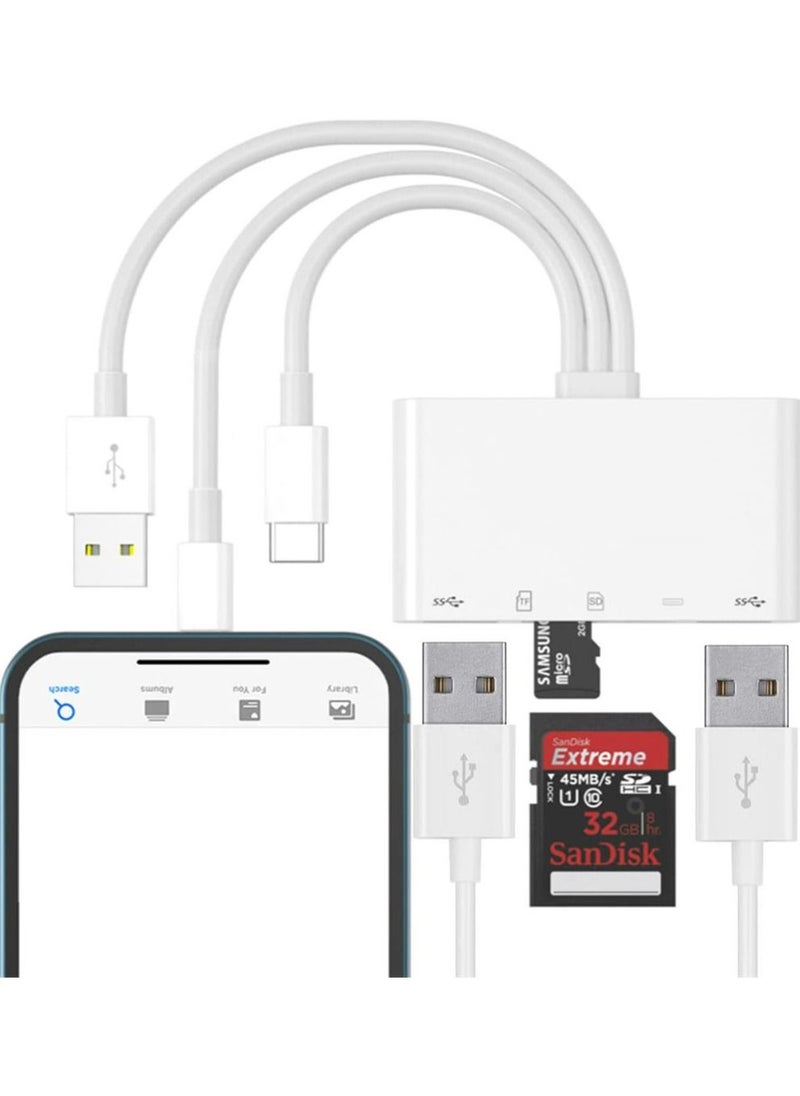 سيوسي - قارئ بطاقة SD ، قارئ بطاقة ذاكرة الكاميرا 5 في 1 USB C SD ، Plug N Play لأجهزة iPhone ، iPad ، Android ، Mac ، الكمبيوتر ، الكاميرا ، MacBook ، يدعم SD ، Micro SD ، SDHC ، SDXC ، MMC و USB OTG - Image 1