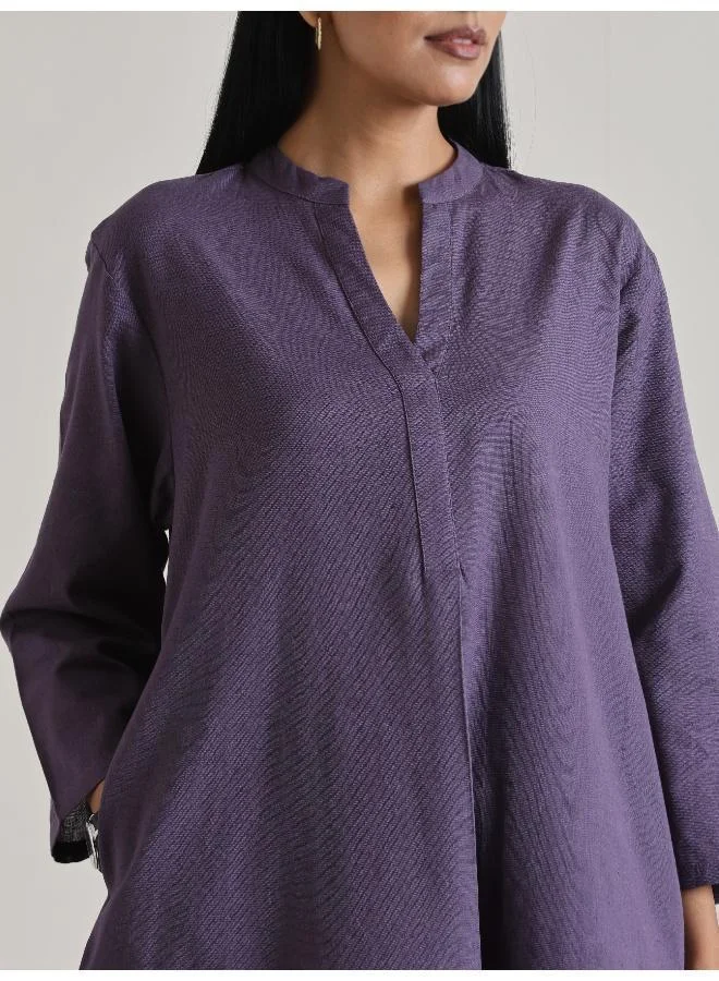 trueBrowns Plum Purple Relax Fit Co-Ord Set