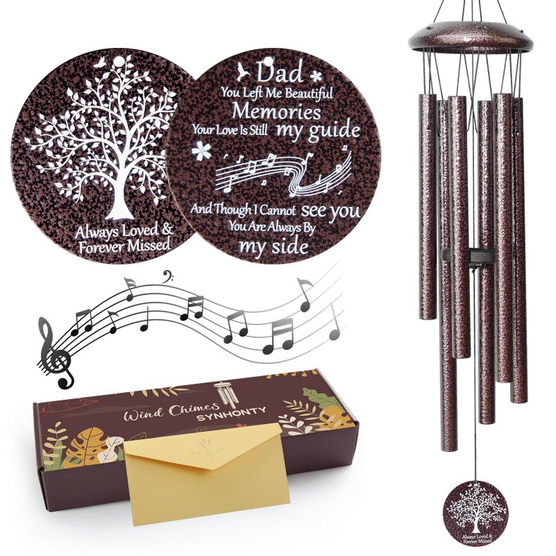 Synhonty Memorial Gifts for Loss of Dad 25 Memorial Wind Chimes for Loss of Father Sympathy Gifts for Lose of Dad Father BereavementCondolenceRemembrance Gifts - Image 2