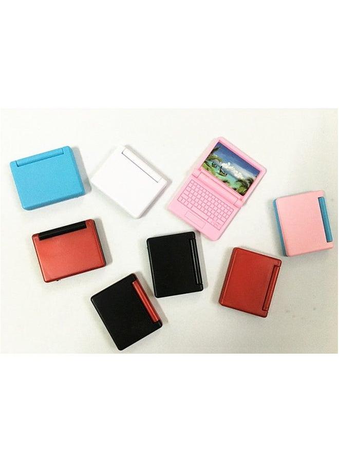 Miniature Office Doll Notebook Computer Accessories Handheld Shrink Food Play Model Toy Foldable 6.1g-Color:Black-Height:Size: 4.3*3.5*0.7cm  - Image 3