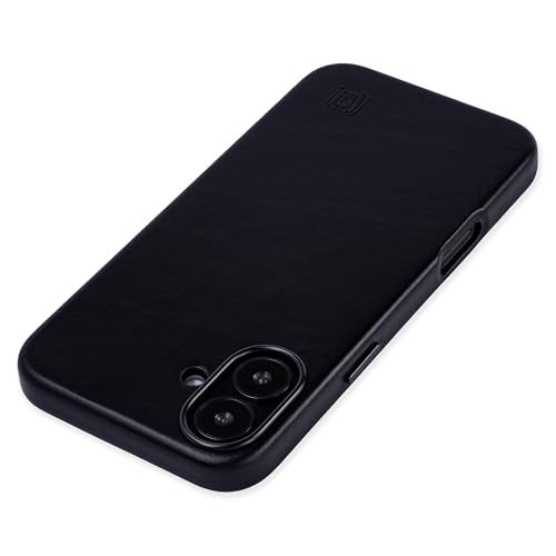 Dockem Genuine Leather Case for iPhone 16 Plus, Compatible with MagSafe (MSGL, Black) - Image 1