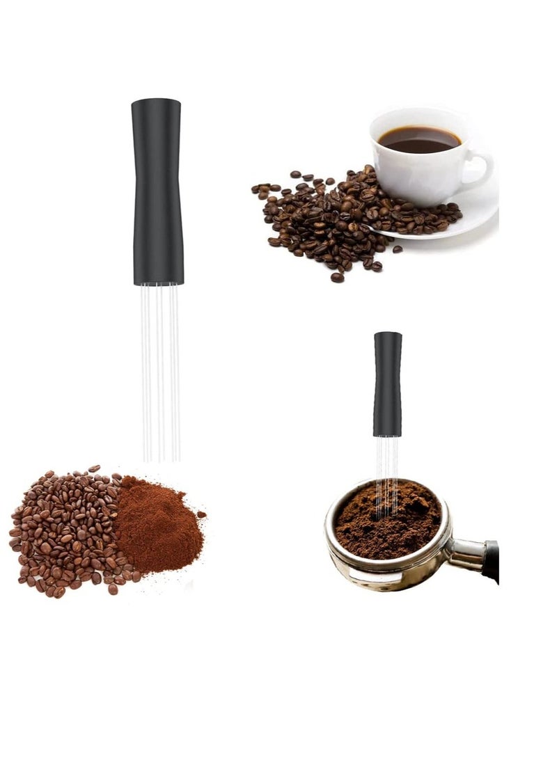 KASTWAVE Espresso Coffee Stirrer, Tool Espresso Auxiliary, Espresso Tamper Professional Barista Hand Distribution Tool Stainless Steel Needle Type Distributor  - Image 1