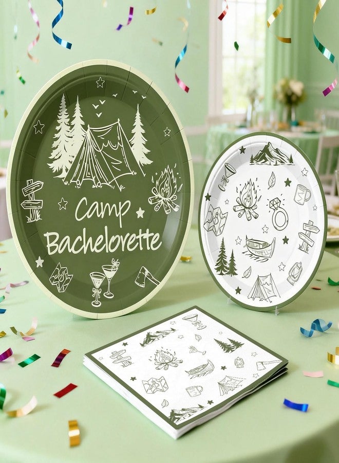 cocomigo 244 PCS Camp Bachelorette Decorations, Hassle-Free One-Stop Set for 25 Guests, With Balloon, Banner, Photo Props, Tattoos, Plates and Napkins, Easy Setup for Camp Bachelorette Party - Image 5
