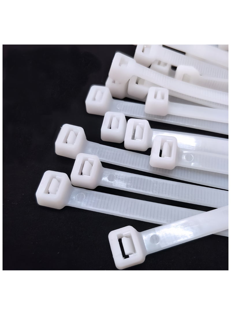 إسكدنيا 100 قطعة من ربطات الكابلات النايلون البيضاء. - Image 3