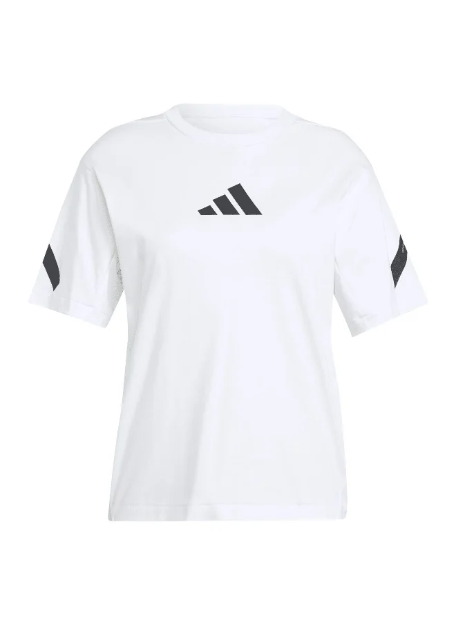 Adidas Adidas W Z.N.E. Tee White Training T-Shirts For Women 2Xs