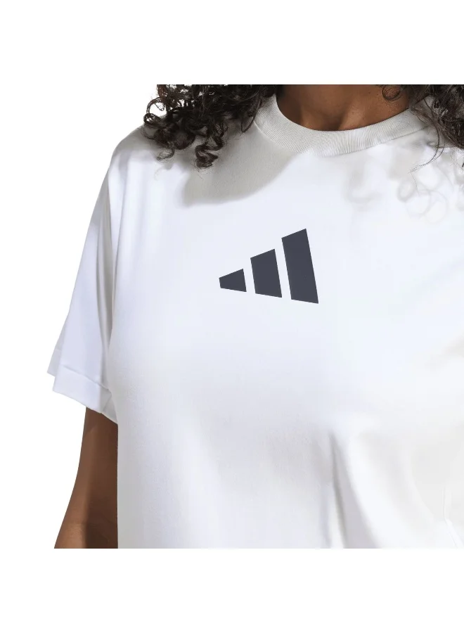 Adidas W Z.N.E. Tee White Training T-Shirts For Women XS