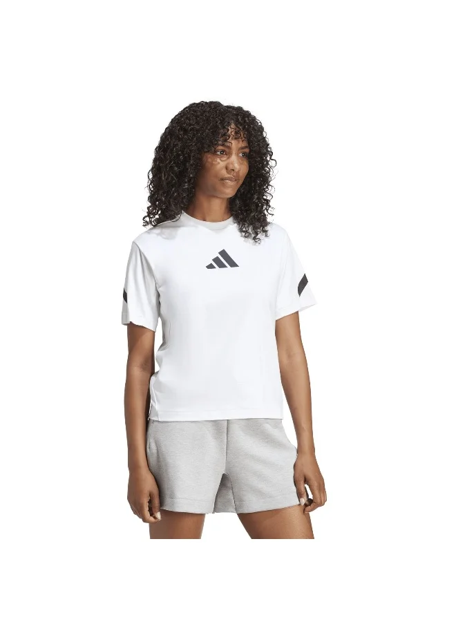Adidas W Z.N.E. Tee White Training T-Shirts For Women XS