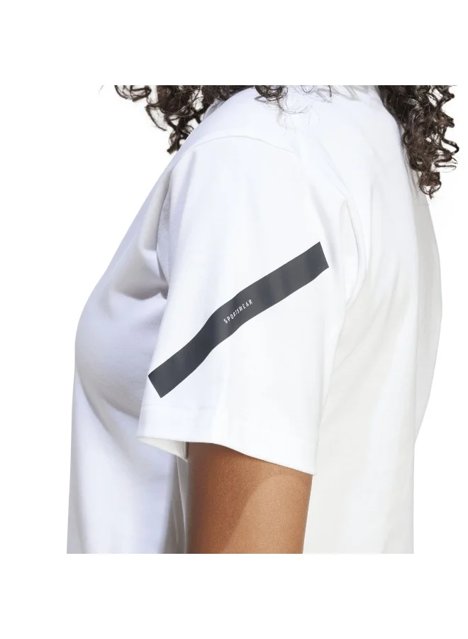 Adidas W Z.N.E. Tee White Training T-Shirts For Women XS