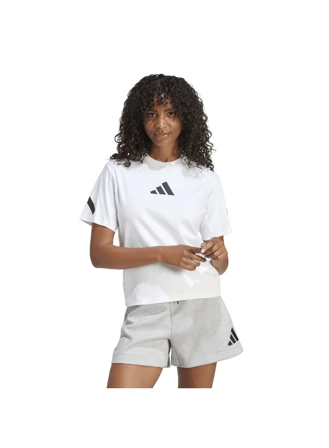Adidas Adidas W Z.N.E. Tee White Training T-Shirts For Women XS
