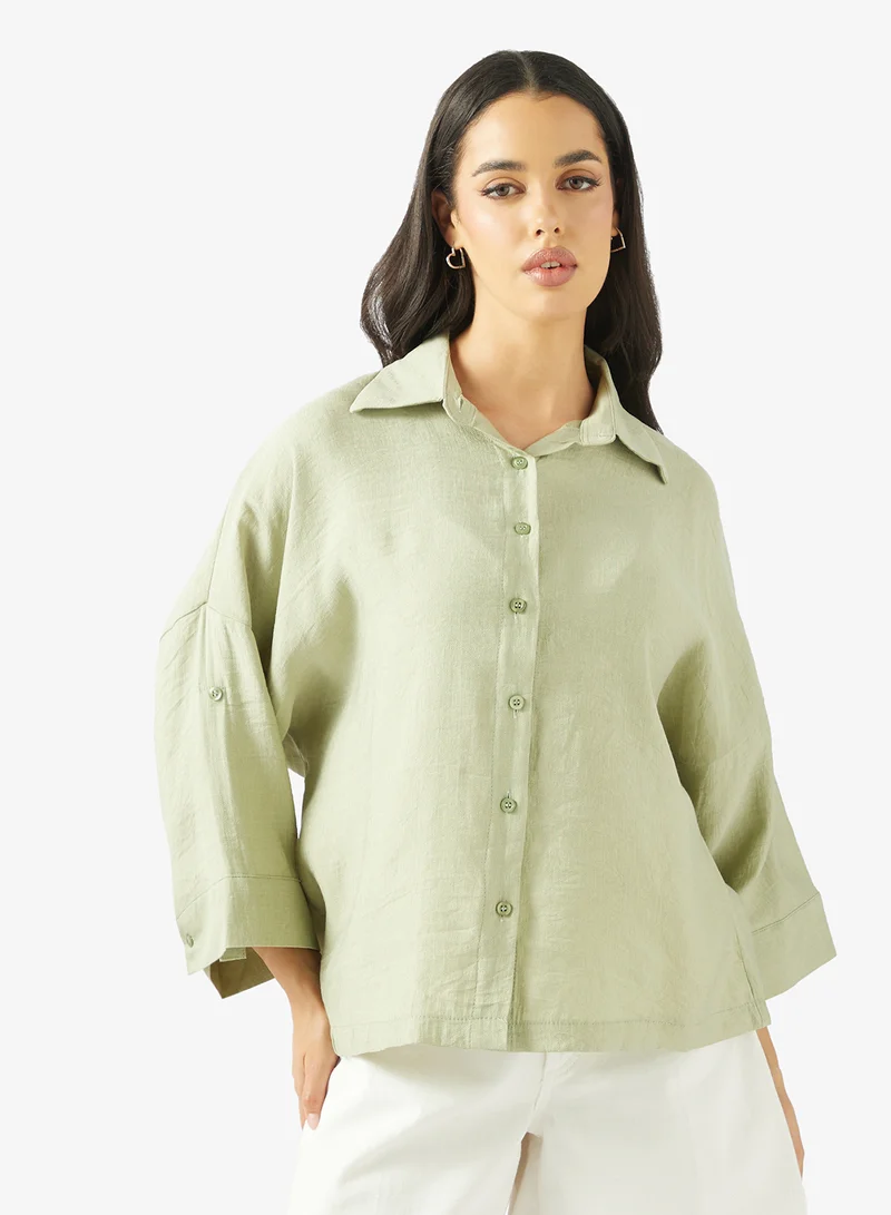 Ginger Button Down Oversize Shirt