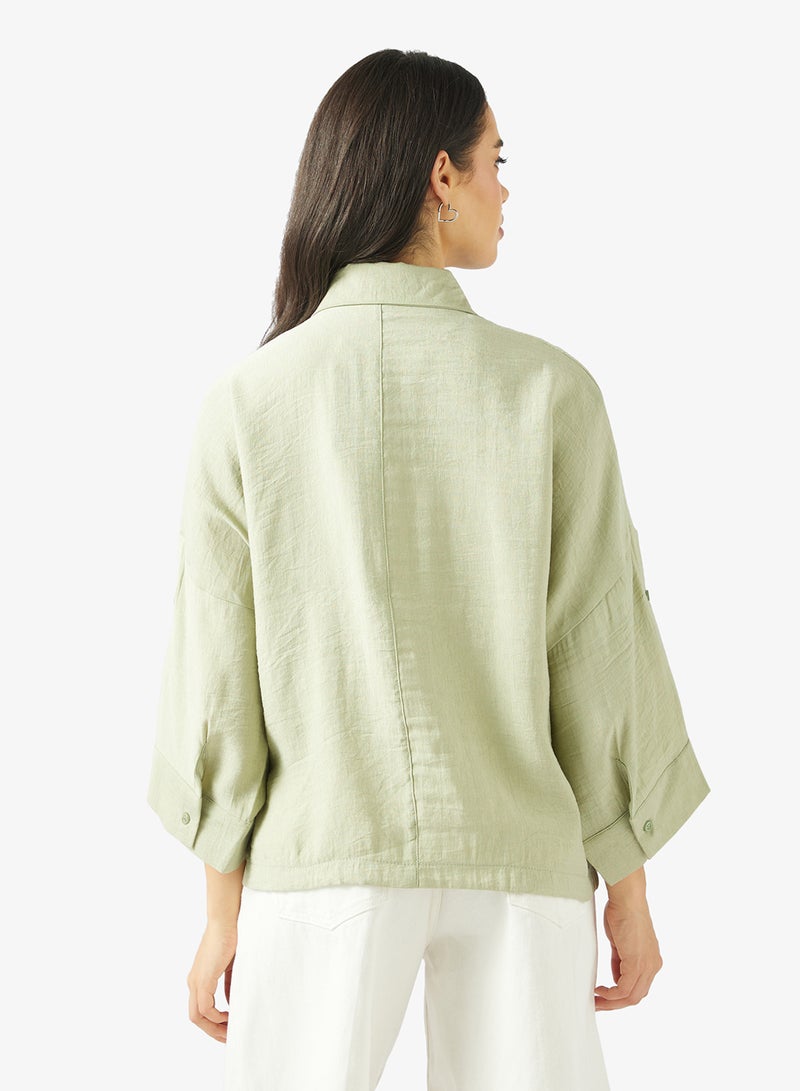 Ginger Button Down Oversize Shirt - Image 2