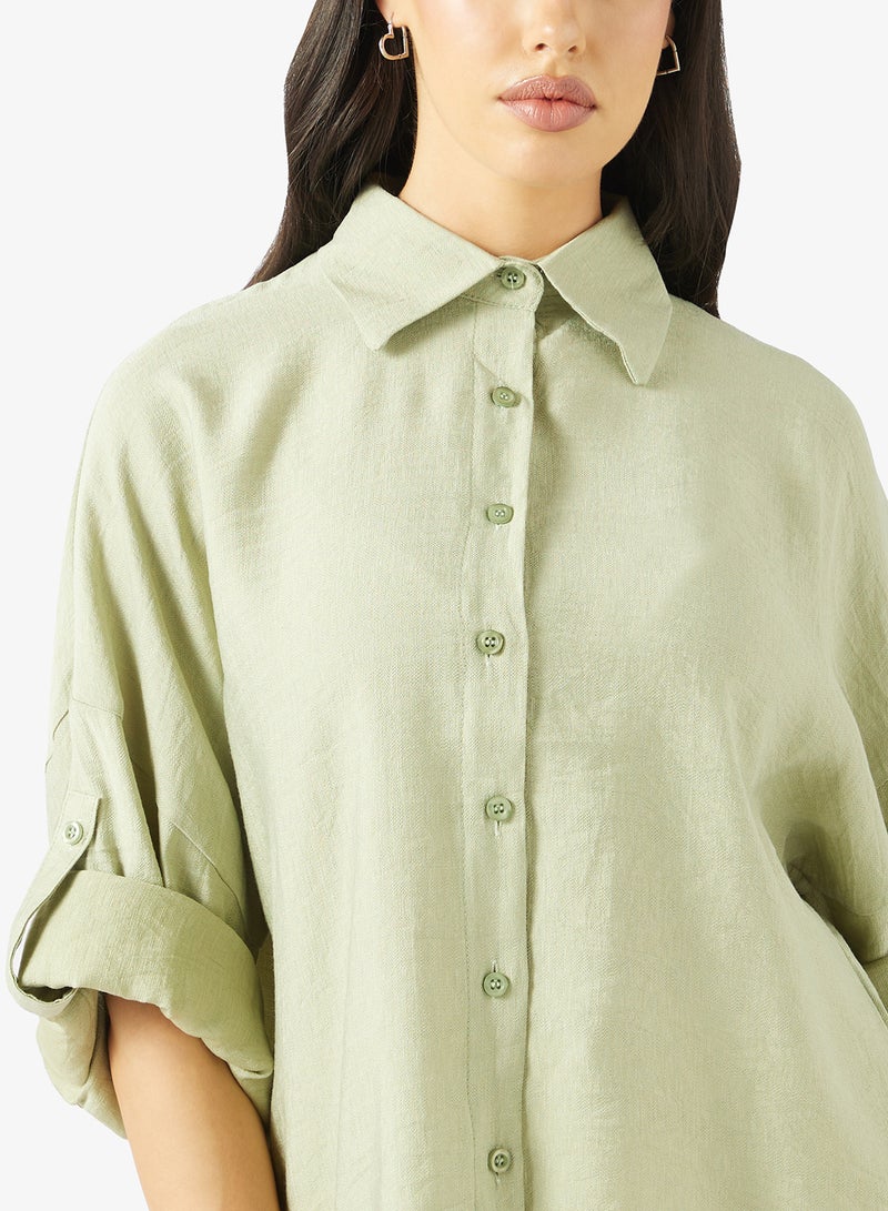 Ginger Button Down Oversize Shirt - Image 3
