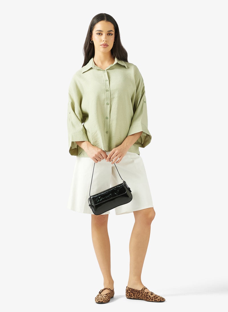Ginger Button Down Oversize Shirt - Image 5