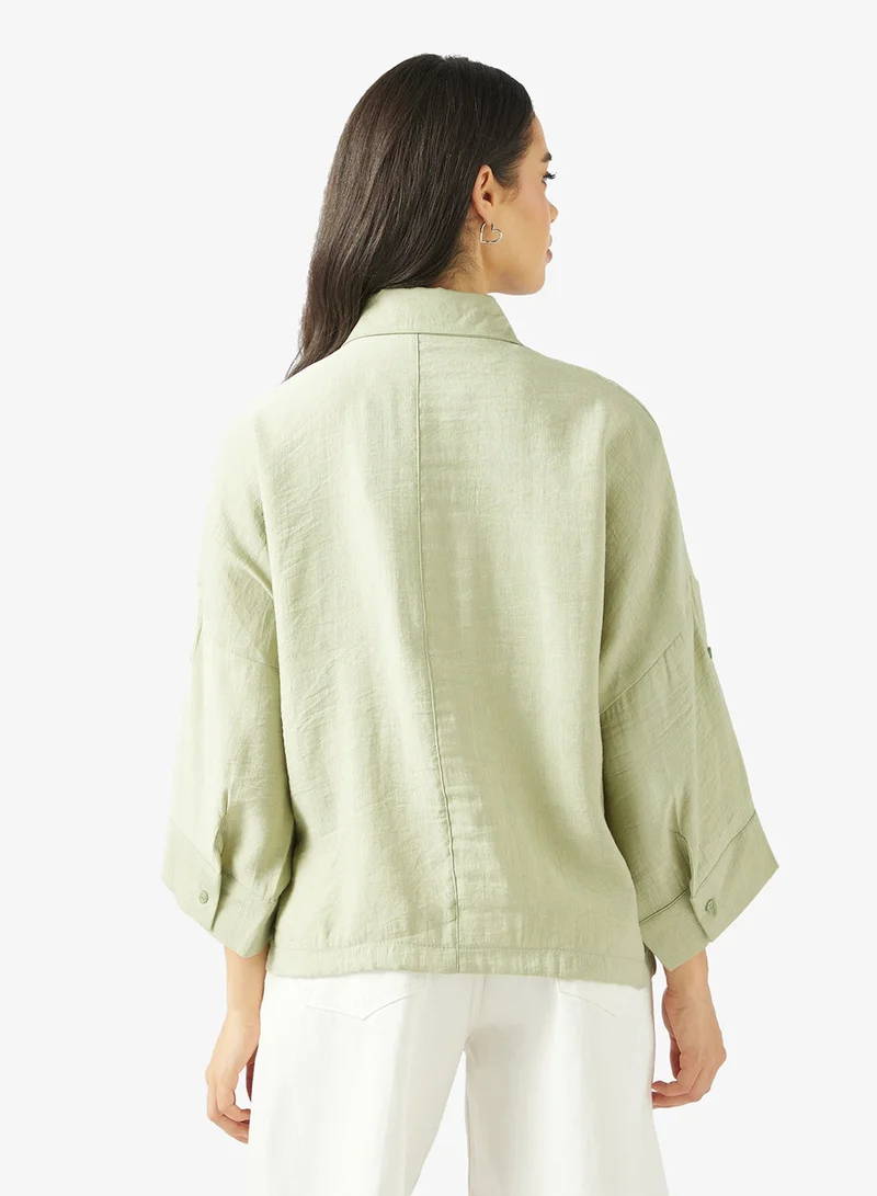 جينجر قميص بأزرار واسع