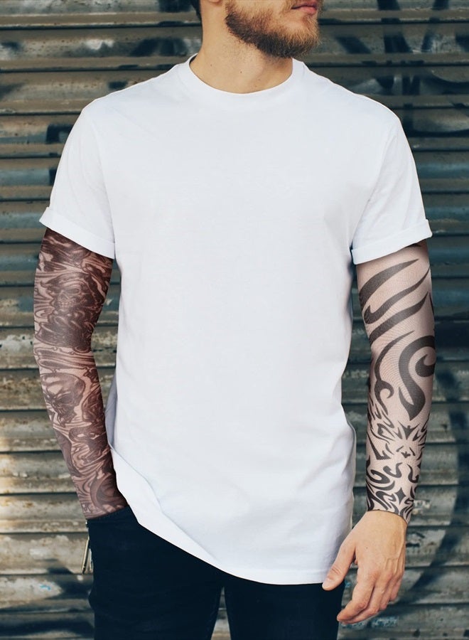 Geyoga 18 Pcs Tattoo Sleeves for Men Arm Sleeves Temporary Tattoo Sleeves Set Arts Fake Tattoo for Women to Cover Arms (Stylish Pattern,Medium) - Image 4