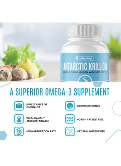 NativePath Antarctic Krill Oil Wildcaught Krill Omega3 Fatty Acids With Epa And Dha 30Day Supply Supports Your Joint Heart Brain And Immunity Pure Formula No Fishy Taste  - Image 5