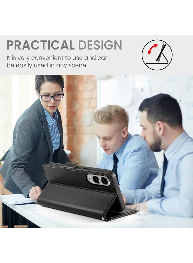 S-TOP Case For Samsung Galaxy S25 Edge 5G Side Buckle Magnetic Frosted Leather Phone Case - Image 5