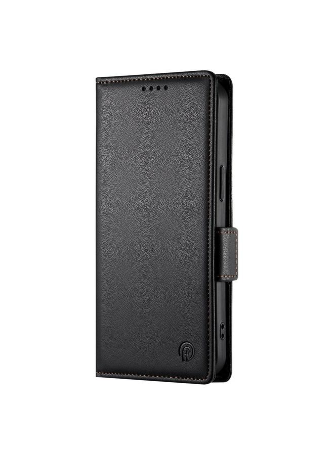 S-TOP Case For Samsung Galaxy S25 Edge 5G Side Buckle Magnetic Frosted Leather Phone Case - Image 2