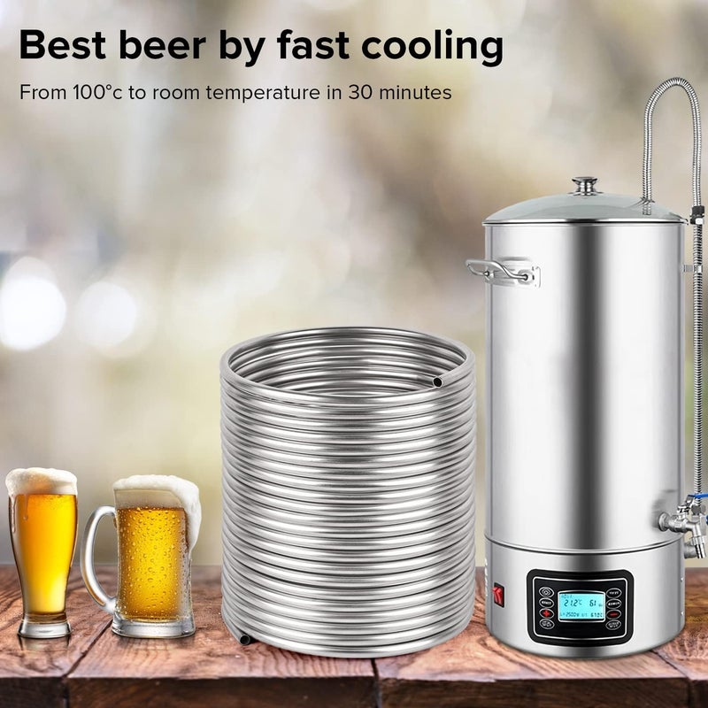 GEPPHILL 1/2" x 50Ft 304 Stainless Steel Tubing Coil, Immerson Tubing Coil, Water Chiller Tube, Ice Bath Beer Brewing Tubing Coil, Welded Stainless Steel Tubing for DIY Projects - Image 5