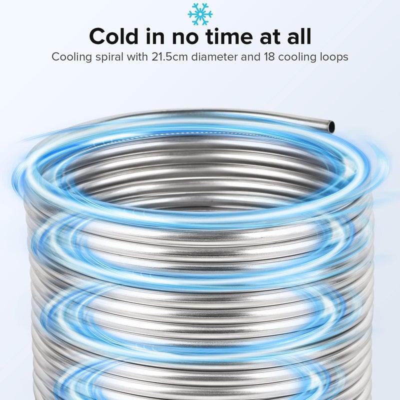 GEPPHILL 1/2" x 50Ft 304 Stainless Steel Tubing Coil, Immerson Tubing Coil, Water Chiller Tube, Ice Bath Beer Brewing Tubing Coil, Welded Stainless Steel Tubing for DIY Projects - Image 4