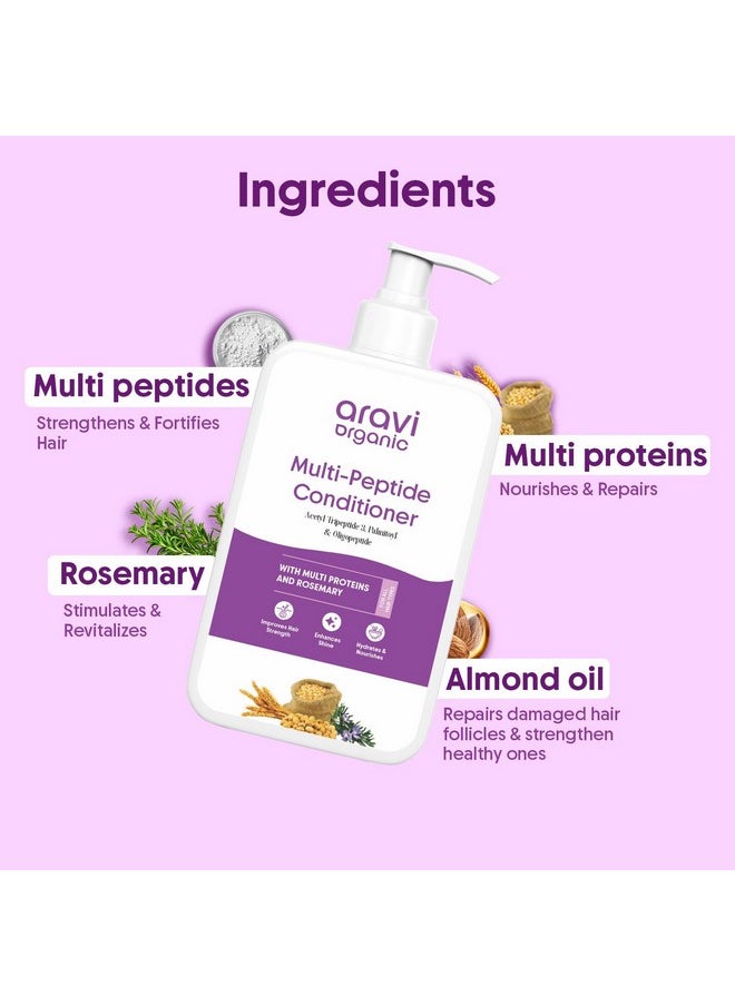 Aravi Organic Aravi Organic Multi Peptide Hairfall Conditioner - Acetyl Tripeptide 3, Palmitoyl, Oligopeptide & Rosemary - 200 ml  - Image 4