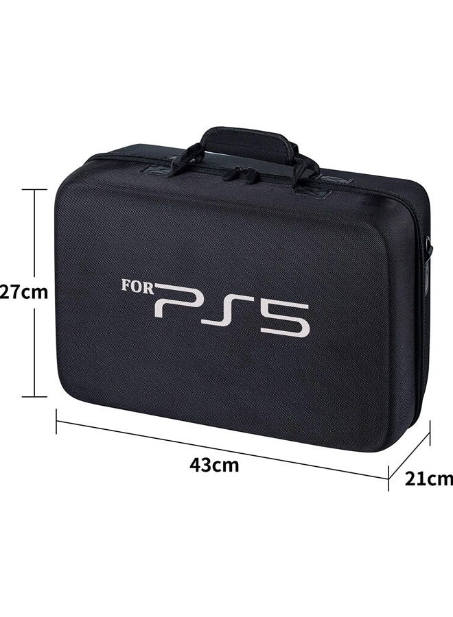 haleemy Travel Case Bag for PS5 Shockproof Hard Shell Luxury Waterproof shoulder bag for Playstation 5 Console Digital EVA Storage Organizer for Controllers Cables and Other Accessories Black - Image 4