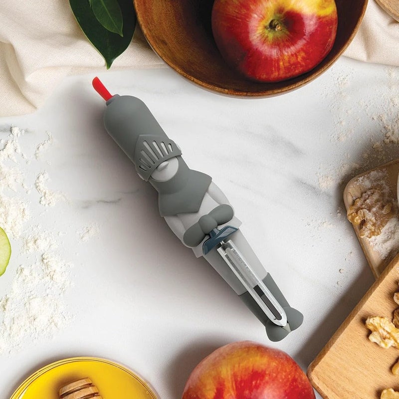 OTOTO NEW OTOTO Sir Peels A-Lot Medieval Knight Vegetable Peeler - Swivel Vegetable Peelers for Potatoes, Fruits, Cute Gadgets, Gifts, Potato, Veggie, Fruit Peeler, Cute Kitchen Accessories - Image 2