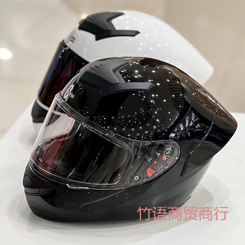 Motorcycle Helmets For Men And Women, Motorcycle Electric Motorcycle Personalized Helmets, Universal Tail Full-Face Helmets, Cool Certification - Image 5
