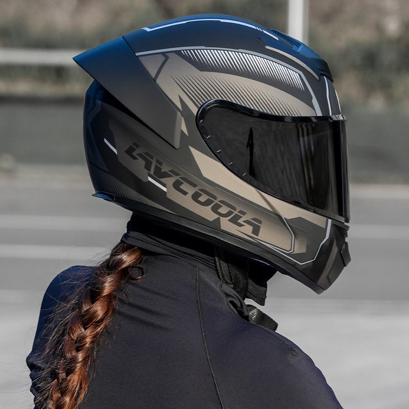 Motorcycle Helmets For Men And Women, Motorcycle Electric Motorcycle Personalized Helmets, Universal Tail Full-Face Helmets, Cool Certification - Image 1