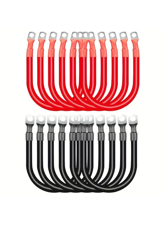 6 Awg Battery Cable 1ft 5/16 Terminal Power Inverter Cabling Red Black Automotive Marine Boat RV - Image 2