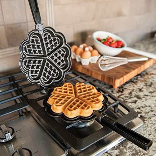 AEKDO Heart Shaped Waffle Maker Non Stick NonStick Doubleside Waffle Baking Pan Aluminum Alloy Waffle Mould Sandwich Maker Waffle Press Plate Cooking Baking Tool Heart Shaped Waffle Maker - Image 3