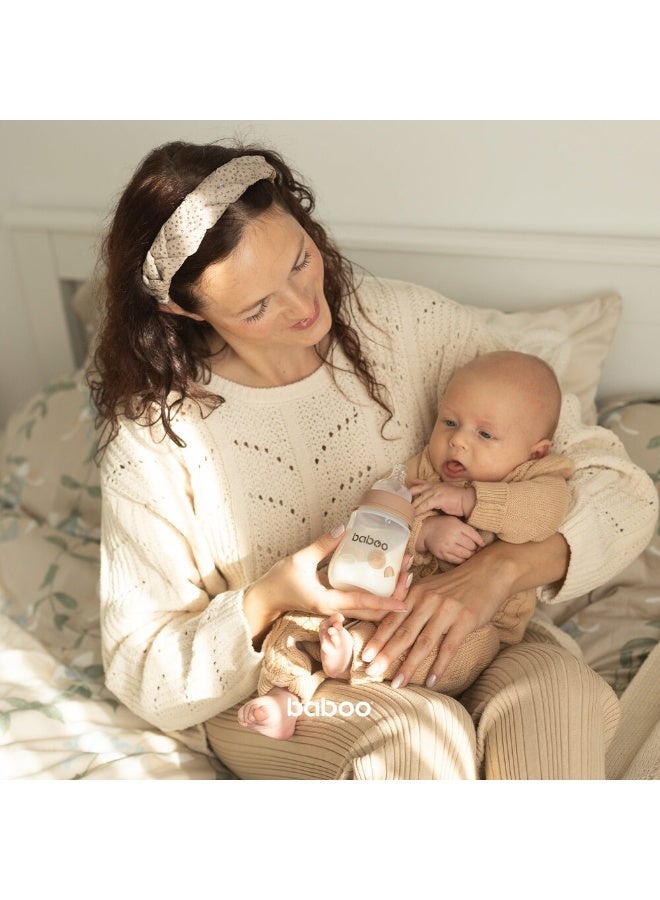 Baboo - Anti Colic Wide Neck Bottle - Au Naturale - Pack of 3 - 180ml - Image 2