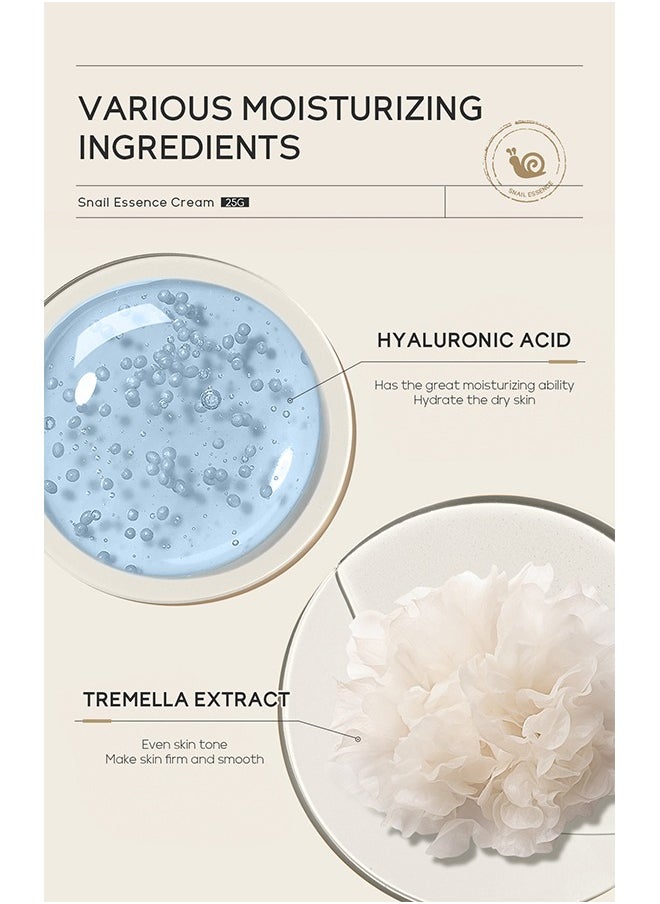 Snail Essence Cream - With Snail Secretion Filtrate, Moisturizing Acne Scar Removal Cream Improve Skin Nourishing Collagen Essence Cream For Improve Damaged Skin