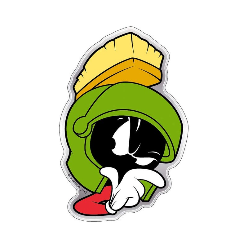 Fan Emblems Marvin the Martian Car Decal Automotive Domed Classic Looney Tunes Logo - Image 3