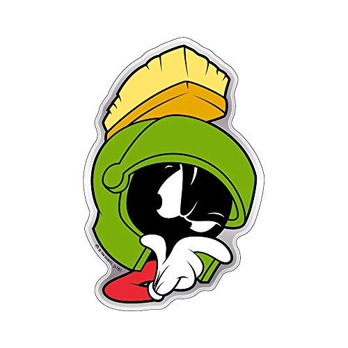 Fan Emblems Marvin the Martian Car Decal Automotive Domed Classic Looney Tunes Logo - Image 1
