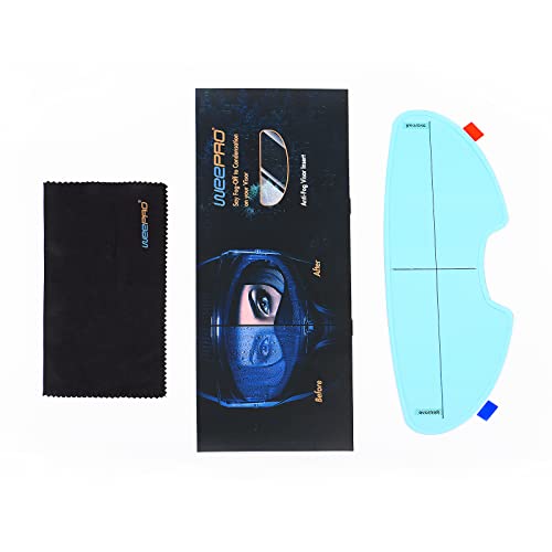 WeePro Anti Fog Film for Motorcycle Helmet Visor Compatible with QWART Helmet Visor Protector Film Defogger Fog Resistant for Helmet Lens 3.6" x 10.55" - Image 2