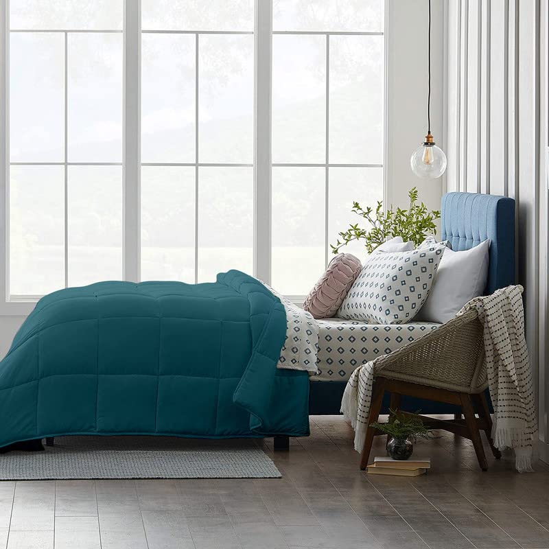 Razzai Restful Sleep Microfiber Summer Season Ac Comforter 220 GSM (92" x 106" Inches/233cm x 269cm) - King Size Comforter|Teal| - Image 3