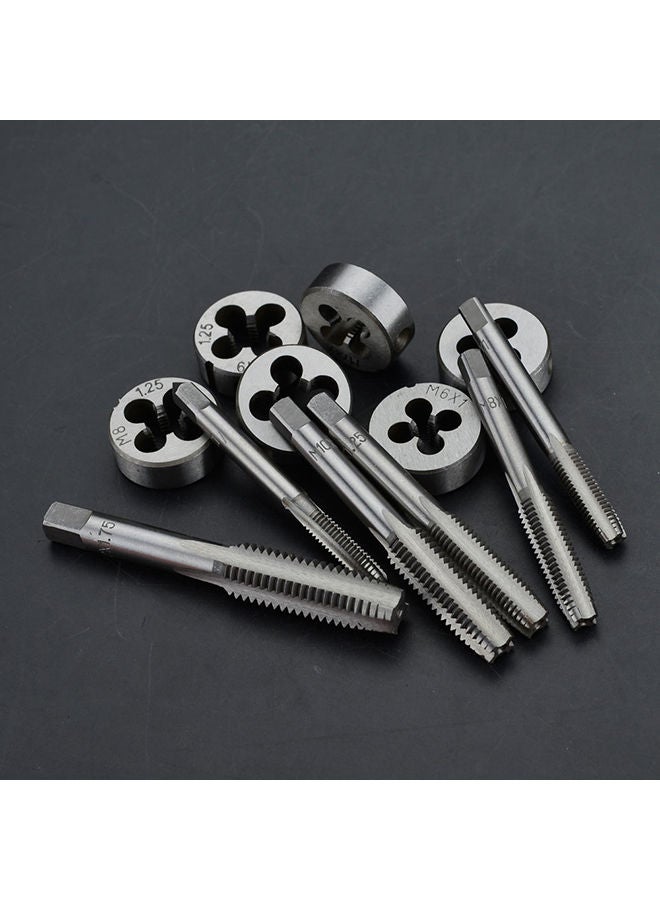 NIBEMINENT 12-Piece Thread Maker Tap And Die Set Orange/Silver - Image 2