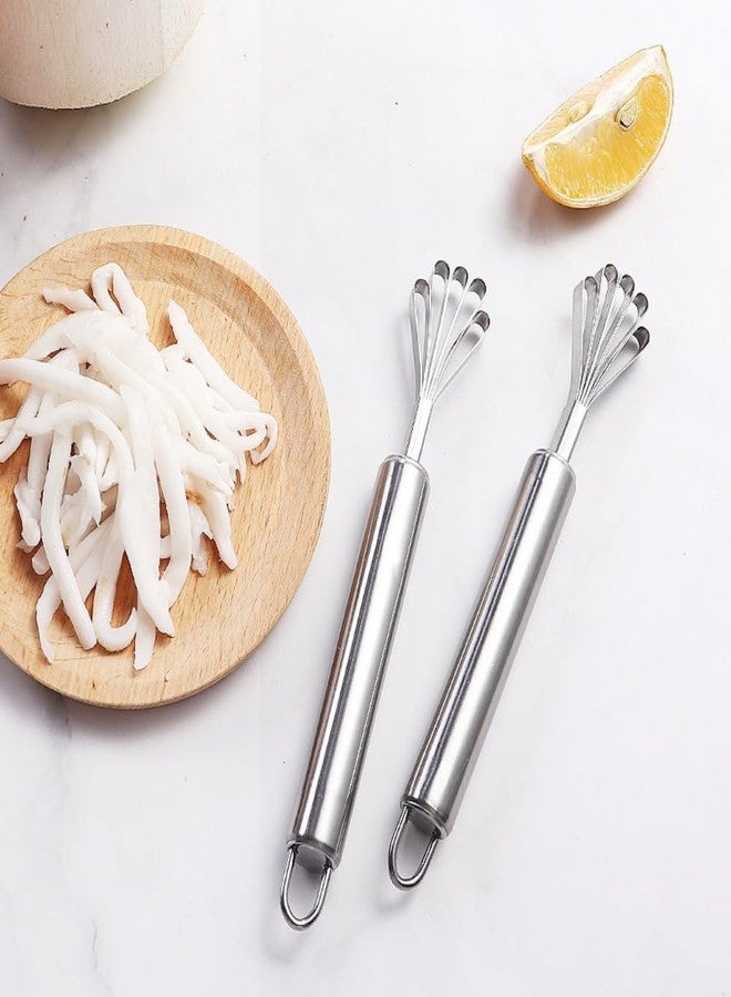 HPMAISON 2 Pieces Stainless Steel Coconut Scraper Durable Coconut Meat Removal Multi-Purpose coconut shell Opener Melon Scraper Meat Removal for Safe Fruit Seed peel tool Meat Graters Peelers And Slicers - Image 4